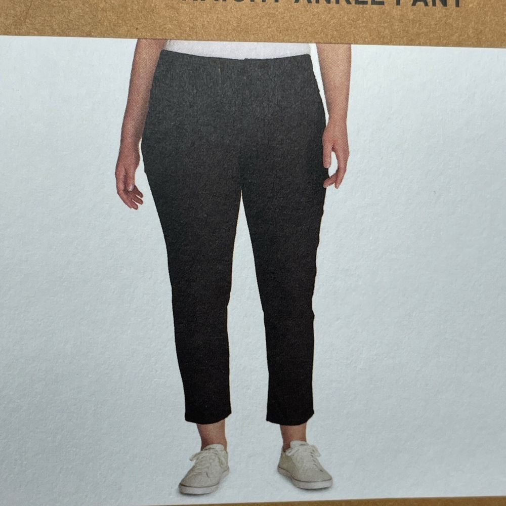 Eddie Bauer Women's 8 Horizon Straight Ankle Pant Black d1357